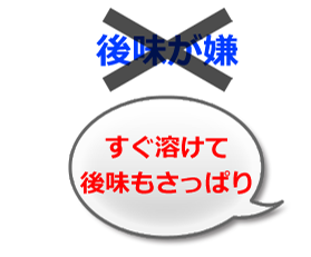 すぐ溶けて後味もさっぱり